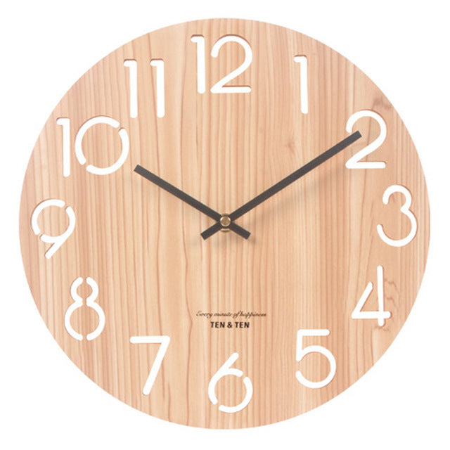 Wooden 3D Wall Clock Modern Design Wall clock