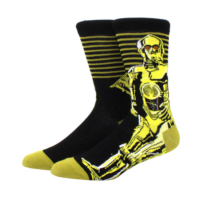 Star Wars Movie Stockings Master Yoda R2-D2 Cosplay Socks Wookiee Jedi Knight Novelty Men&#39;s Women&#39;s Socks Spring Autumn Winter