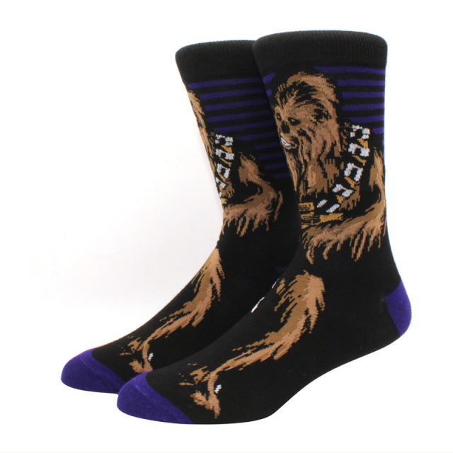 Star Wars Movie Stockings Master Yoda R2-D2 Cosplay Socks Wookiee Jedi Knight Novelty Men&#39;s Women&#39;s Socks Spring Autumn Winter