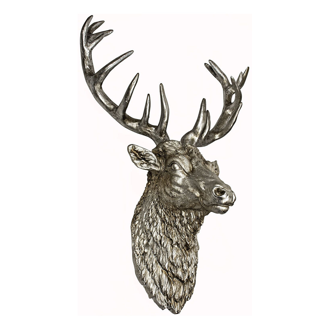 Antique Silver Stag's Head