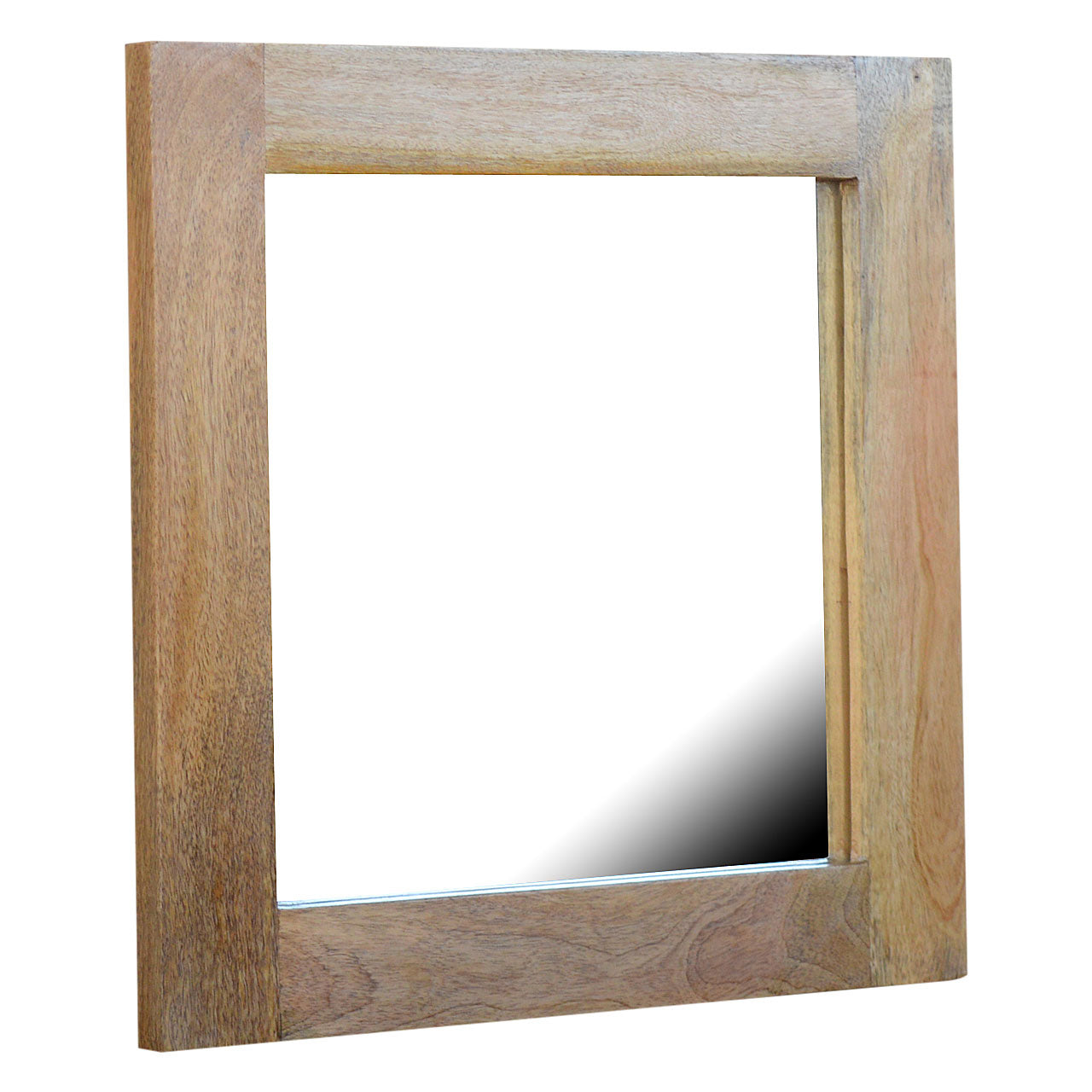 Handmade Mango Wood Square Wooden Frame With Mirror