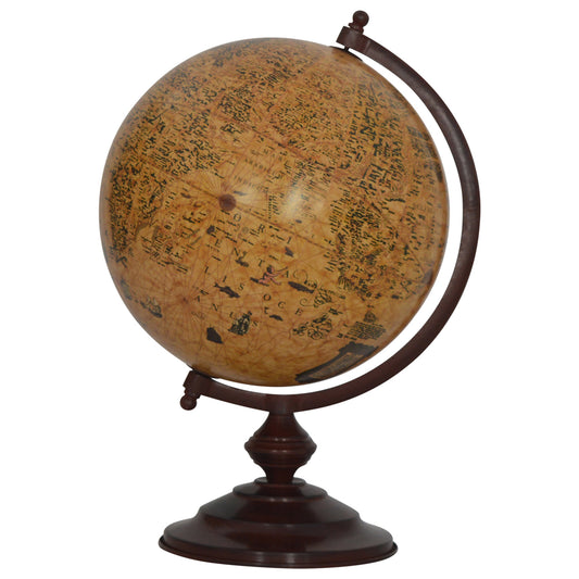 Large Brown Vintage Decorative Globe