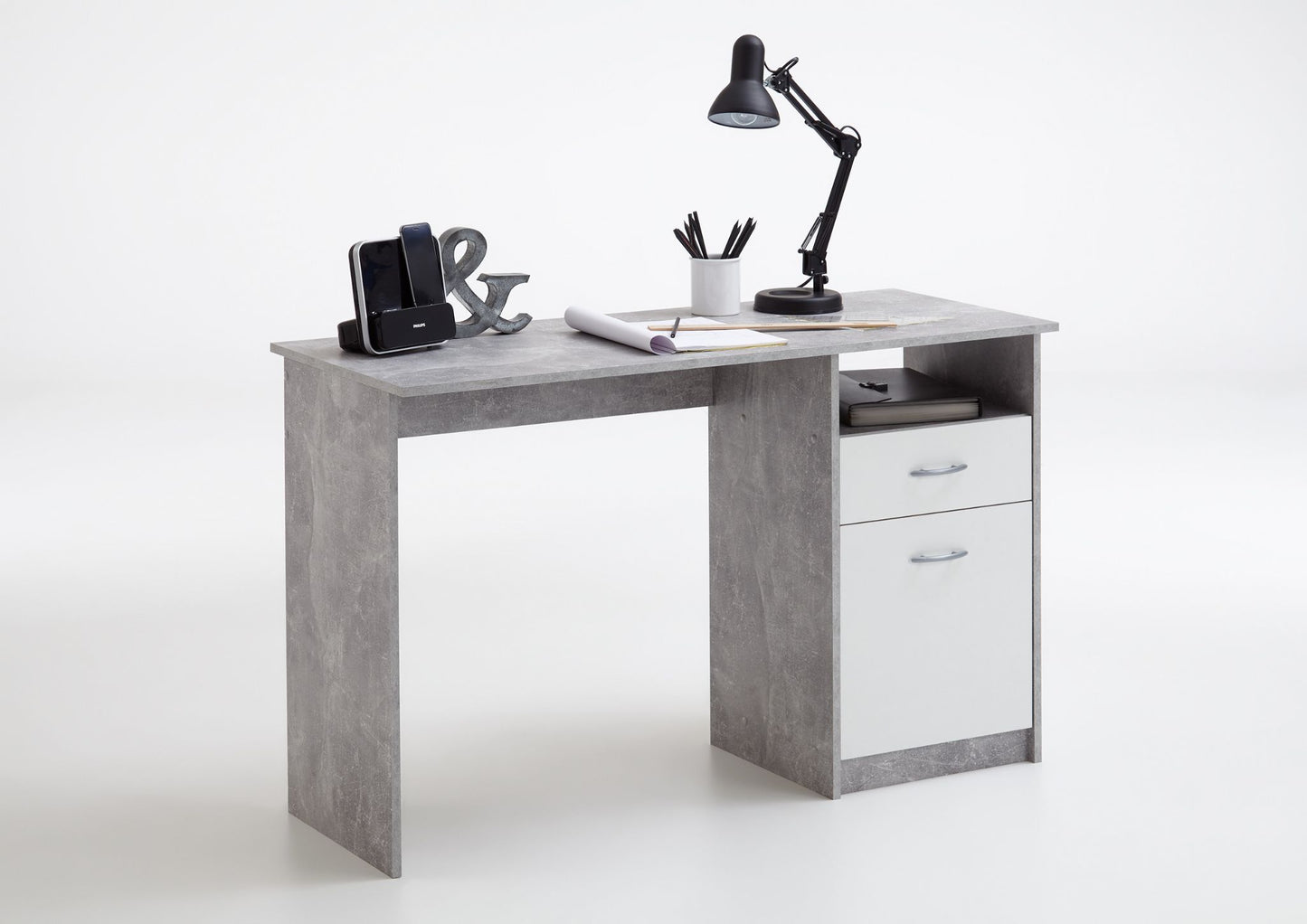 Grey and White Desk