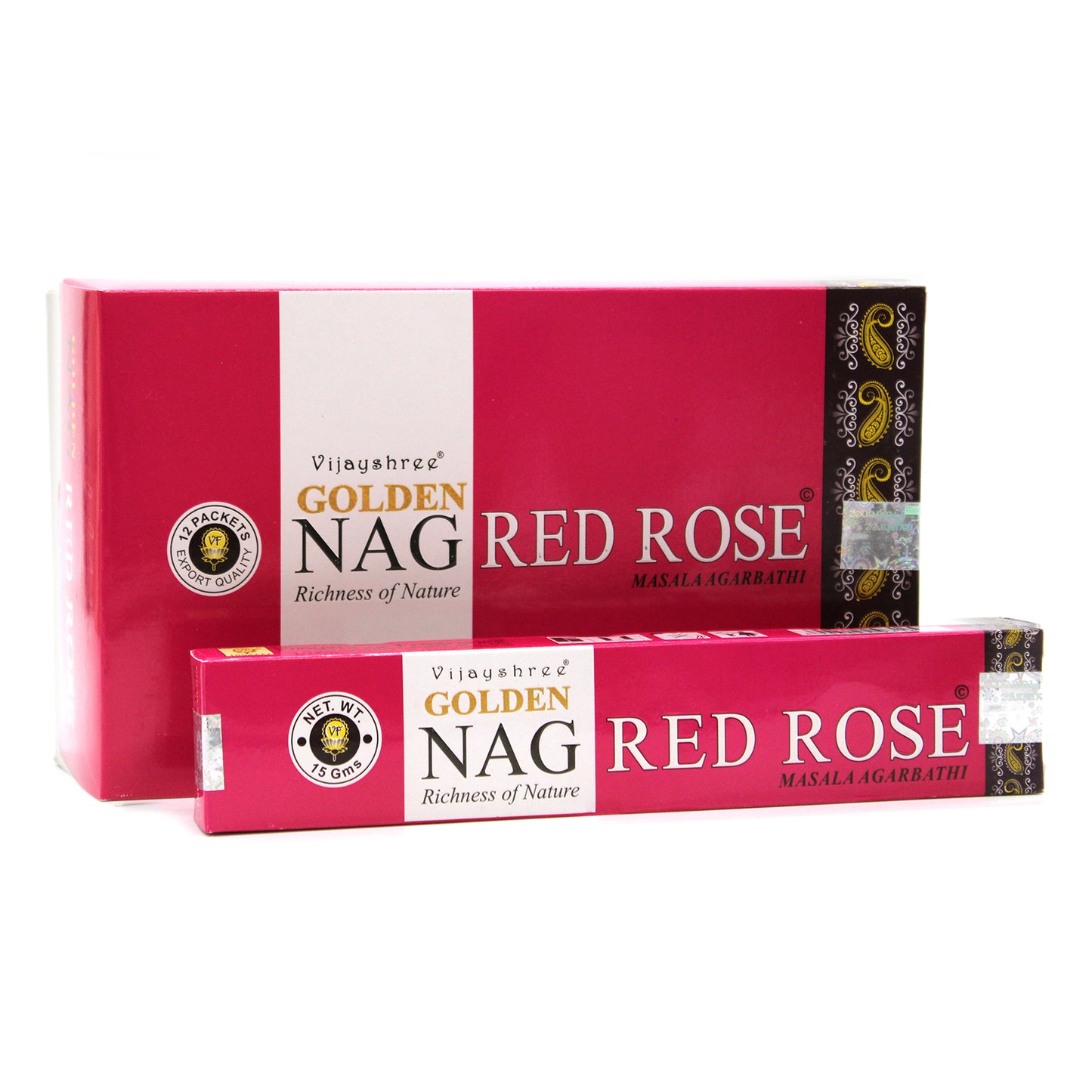 15g Golden Nag Champa Incense Sticks- Red Rose
