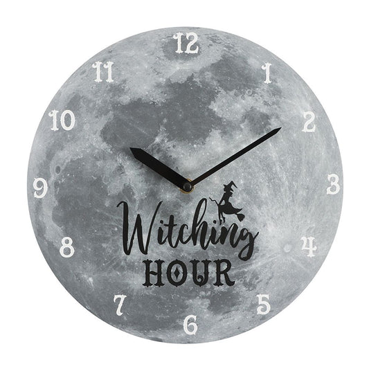 28cm Witching Hour Moon MDF Clock