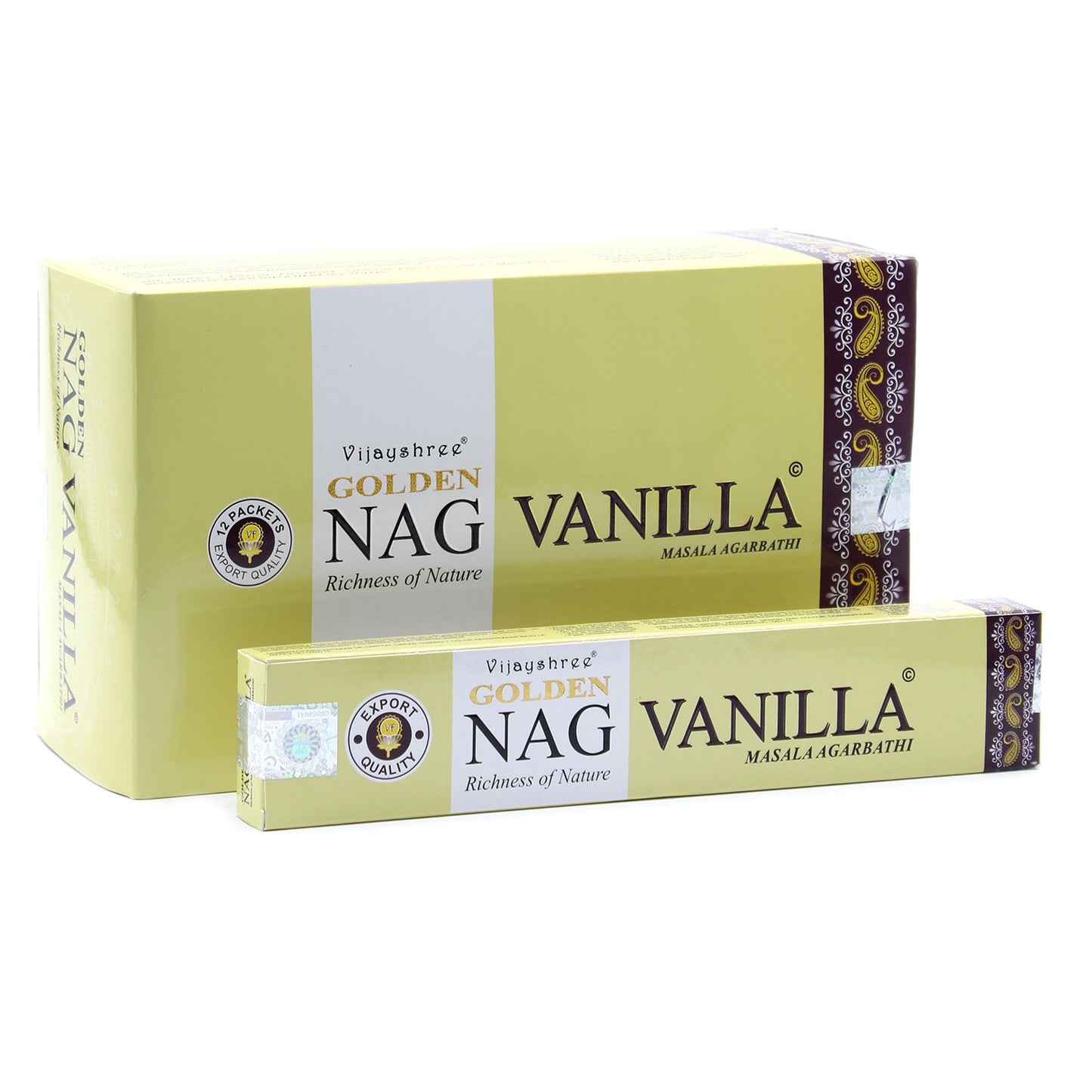 15g Golden Nag Champa Incense Sticks- Vanilla Incense