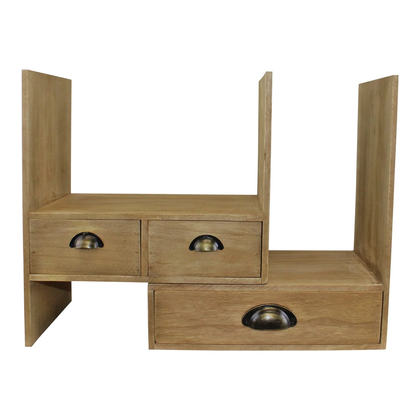 Three Drawer Wooden Desktop Storage Unit