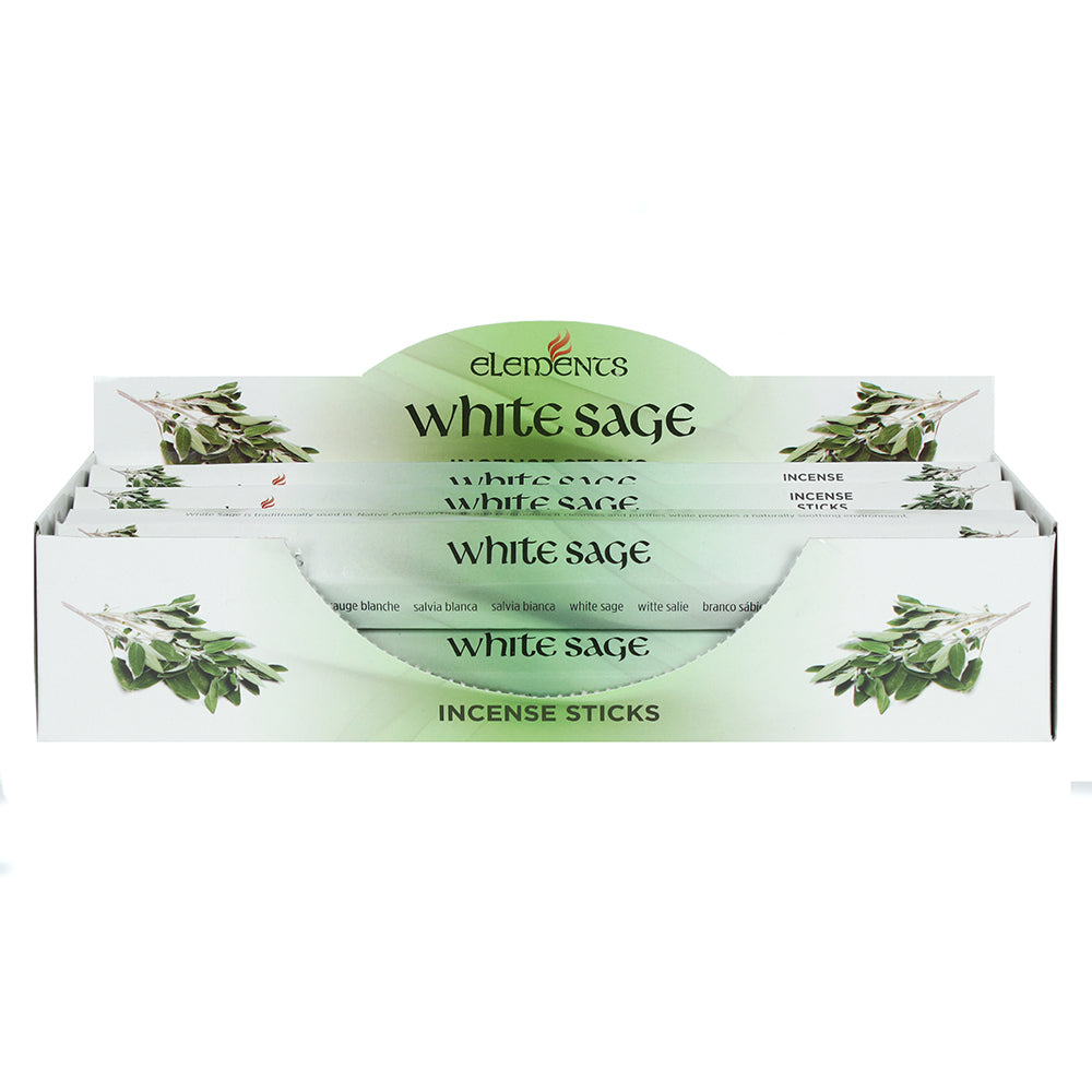 White Sage Elements Incense Sticks (Pack of 6 )