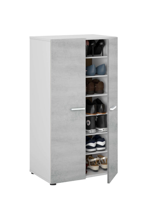 Grey and White Shoe Cupboard