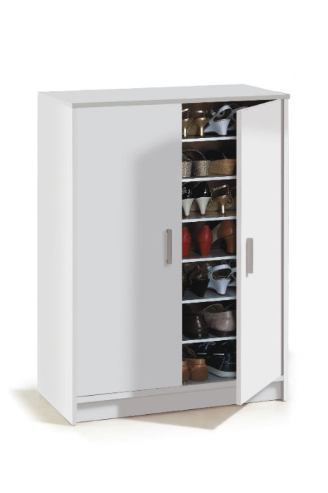 White Large 30 Pairs Shoe Cupboard
